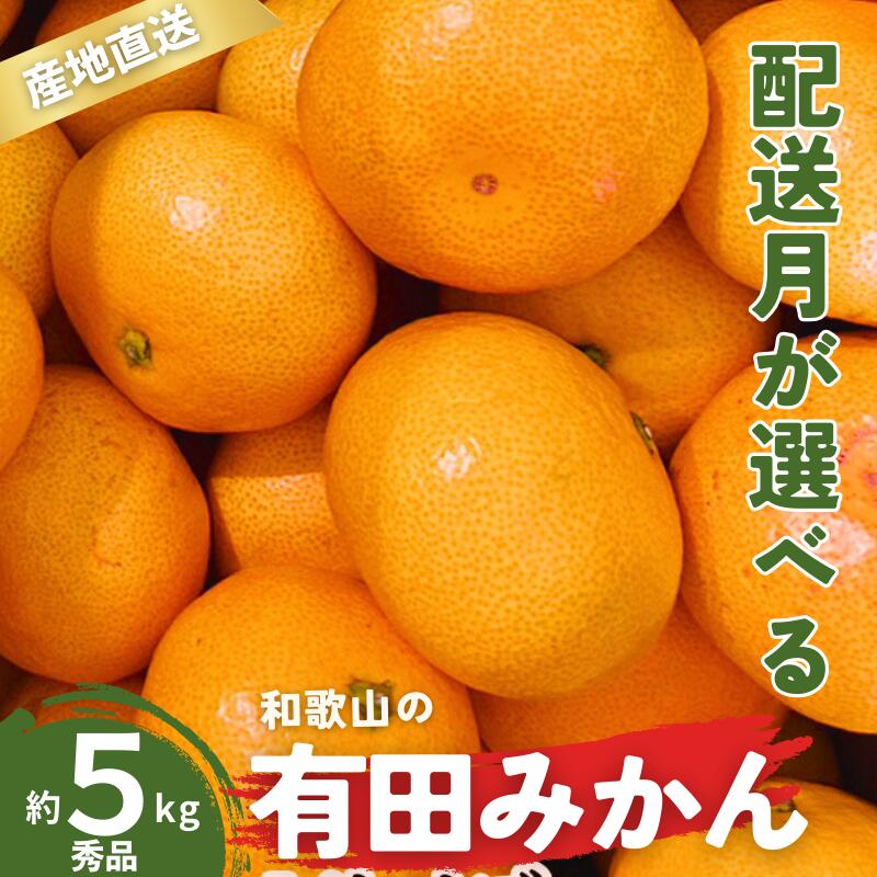 27位! 口コミ数「1件」評価「5」 ＼配送月が選べる！／ 秀品 有田みかん 和歌山県産 S〜Lサイズ 大きさお任せ 5kg / みかん フルーツ 果物 くだもの 有田みかん 蜜柑 柑橘
