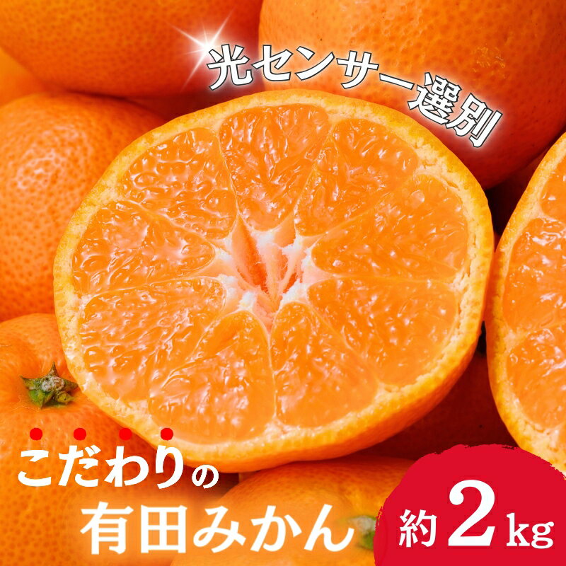 1位! 口コミ数「0件」評価「0」＼光センサー選別／農家直送 こだわりの有田みかん 約2kg＋60g(傷み補償分) 先行予約分【家庭用】【11月・12月・2025年1月発送か･･･ 