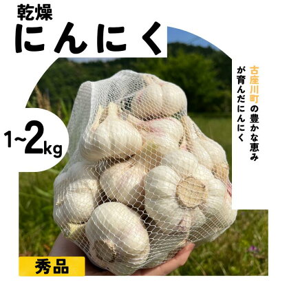 秘境の地からお届けする あゆみファームの乾燥にんにく【秀品】1kg~2kg 【予約受付：2024年7月上旬ごろから順次発送】／ニンニク 秀品 乾燥にんにく にんにく 乾燥ニンニク 和歌山県