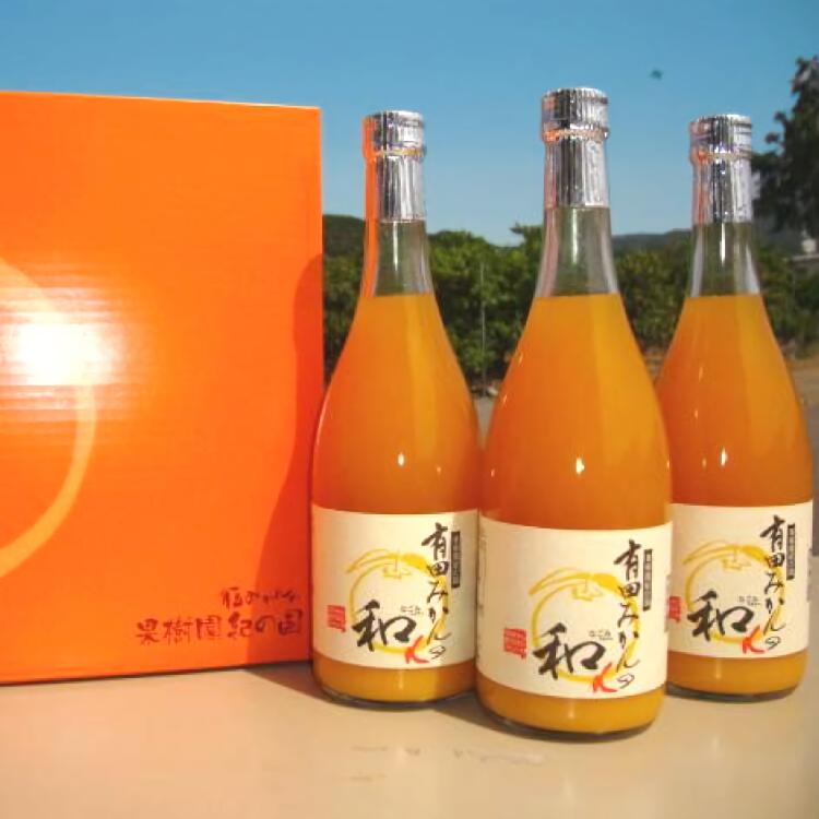 有田みかんの和α（なごみアルファ）720ml×3本　果汁 ジュース みかんジュース オレンジジュース ドリンク ミカン セット