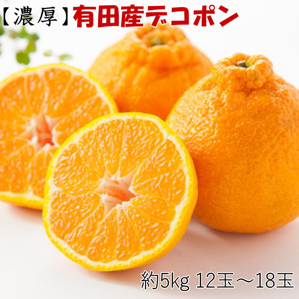 【ふるさと納税】 【お味濃厚】紀州有田産の大玉デコポン約5kg（12玉～18玉入り・青秀以上） ※2026年1月中旬～2026年3月中旬頃順次発送(お届け日指定不可)