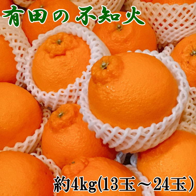【濃厚】有田の不知火約4kg（13玉〜24玉おまかせ） ※2025年2月上旬〜2025年3月下旬頃に順次発送予定（日付指定不可）