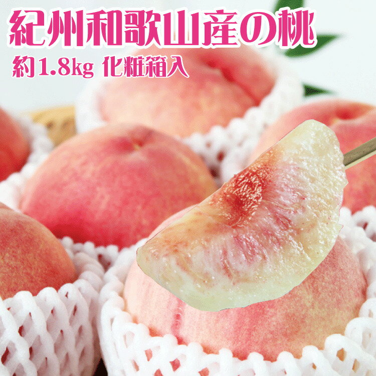 【ふるさと納税】 紀州和歌山産の桃 約1.8kg 化粧箱入 ※2025年6月下旬〜2025年8月上旬頃順次発送(お届け日指定不可)