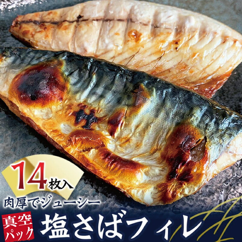 【ふるさと納税】 塩さばフィレ14枚入(真空パック入)