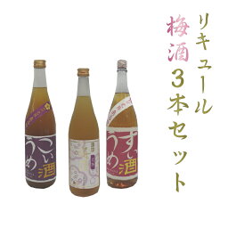 【ふるさと納税】リキュール梅酒3本セット