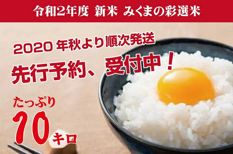 【ふるさと納税】令和2年度産 新米 みくまの彩選米 10キロ(5kg×2袋)　※20...