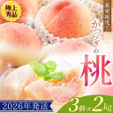 【ふるさと納税】 【先行予約】【厳選】あふれる果汁で口いっぱい! 和歌山県産 桃 【3玉 or 約2kg(6個~9個)】【2026年7月末頃~2026年8月末頃に順次発送予定】(お届け日指定不可) / 和歌山 桃 モモ フルーツ もも 白桃 果物 くだもの