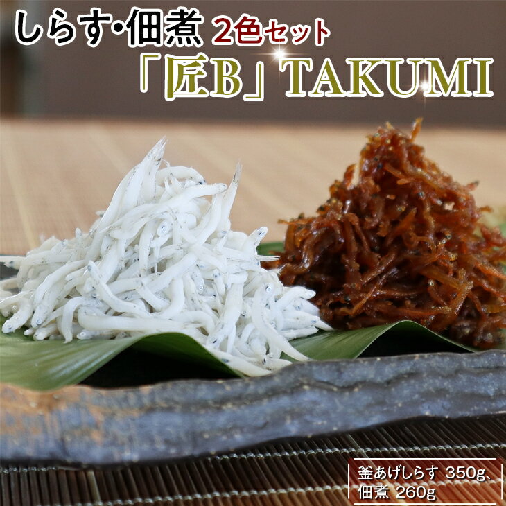【ふるさと納税】 しらす・佃煮2色セット「匠B」 TAKUMI|シラス 食べ比べ 冷蔵便※離島への配送不可