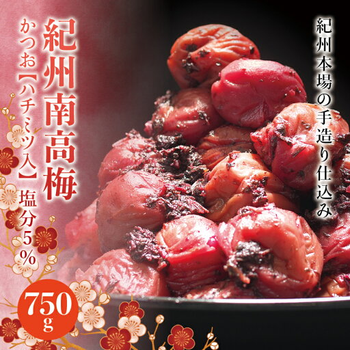 【ふるさと納税】 紀州南高梅 かつお【ハチミツ入】 塩分5%(750g)なかやまさんちの梅干 うめ ウメ 梅干し 【ふるさと納税】 紀州南高梅 かつお【ハチミツ入】 塩分5%(750g)なかやまさんちの梅干 うめ ウメ 梅干し
