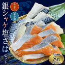 18位! 口コミ数「0件」評価「0」骨なし 無添加 銀シャケ切身と塩さばのセット！合計8枚 おまけ付き / サケ 鮭 シャケ サバ 塩サバ 冷凍 おかず 魚 お魚 魚介 海鮮 ･･･ 