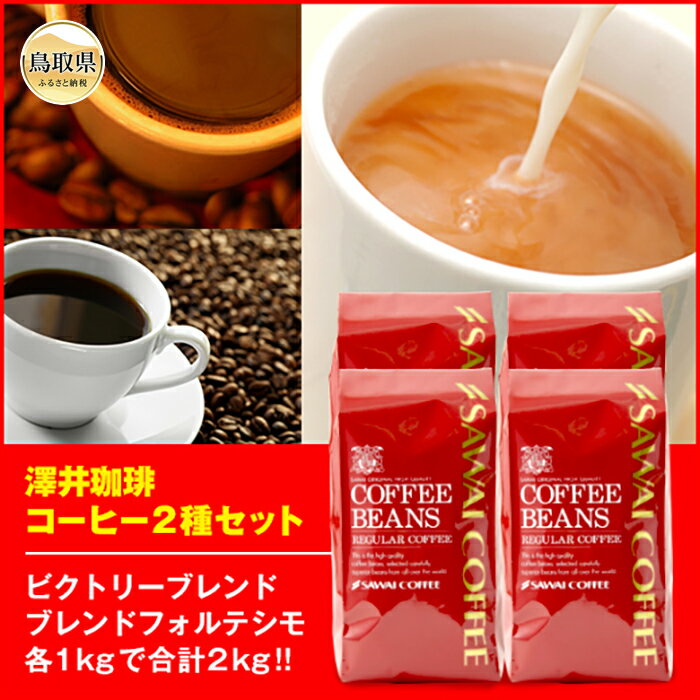 澤井珈琲 コーヒー2種セット 500g×4袋 [粉]