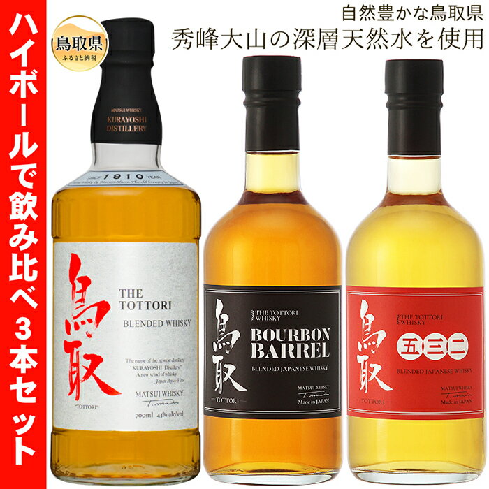(飲み比べ)マツイウイスキー鳥取3本セット/松井酒造