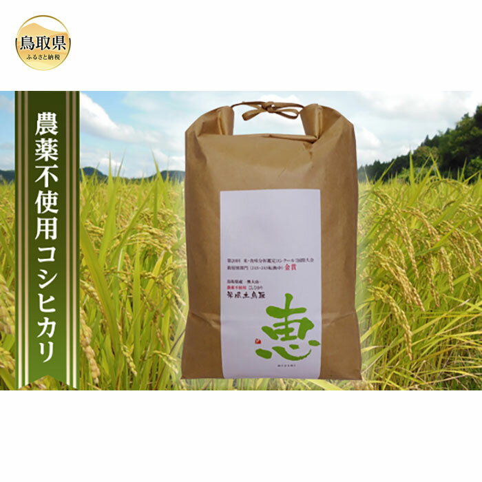 奥大山産 農薬不使用 コシヒカリ「恵」 10kg[数量限定]