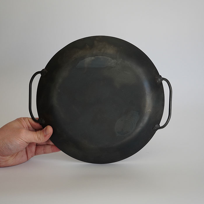 【ふるさと納税】D24-096 両耳フライパン（鉄製）　Mサイズ【数量限定】