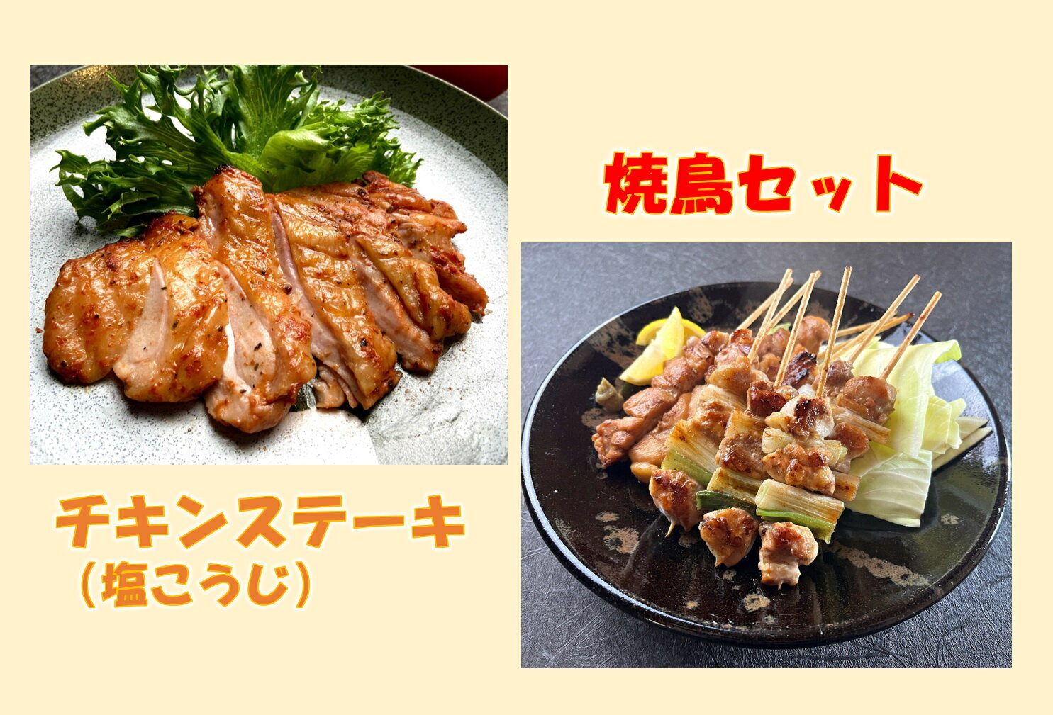 20位! 口コミ数「0件」評価「0」1254 鳥取のチキンステーキ(塩麹)と焼き鳥セット　　鳥取　鶏肉　送料無料