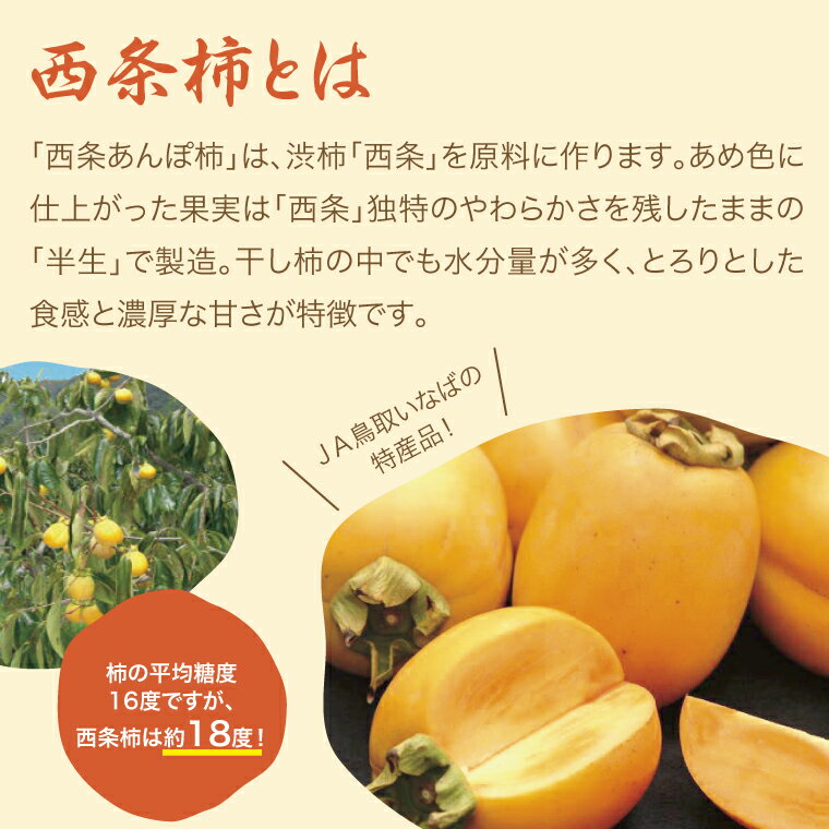 【ふるさと納税】289 西条あんぽ柿（鳥取いなば農業協同組合）　期間限定　柿