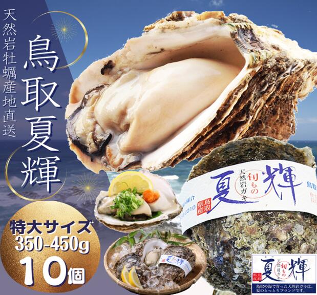 【ふるさと納税】1307 天然岩牡蠣(活)夏輝 350g-450g前後(特大サイズ) 10個セット(いまる)　　　牡蠣　　カキ　　送料無料