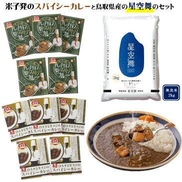 【ふるさと納税】「鳥取 カレ−10個と 星空舞 2kg」レトルトカレーとお米のセット　フジキコーポレーション選定品