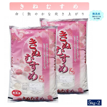 令和5年産 無洗米 きぬむすめ 10kg（無洗 5kg×2）【24-015-015】むろ米穀 10キロ お米 こめ 鳥取県産 鳥取県 米子市 送料無料