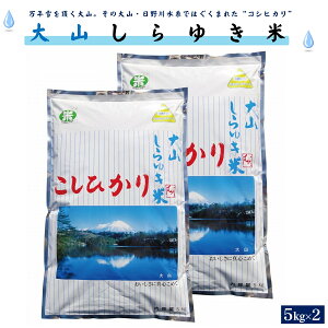 【ふるさと納税】令和5年産 こしひかり 大山しらゆき米 5kg×2 計10kg 精白 コシヒカリ【24-013-013】むろ米穀 こめ お米 コシヒカリ 10キロ お米 朝ごはん コメ むろ米 鳥取 お弁当 子供 おにぎり 鳥取県 米子市 人気返礼品