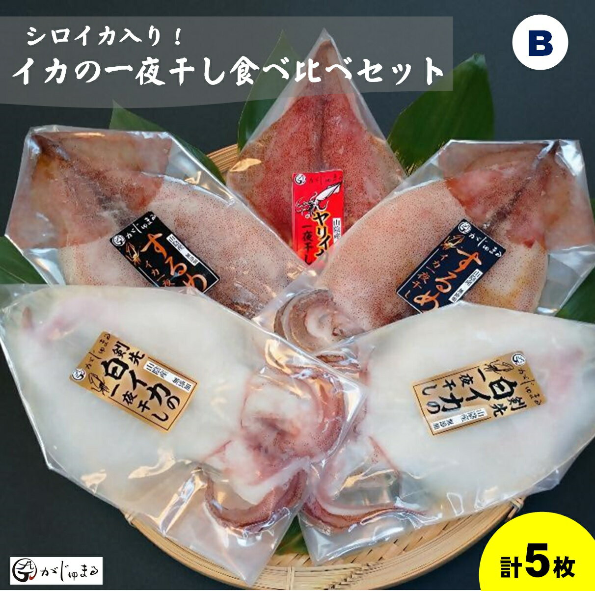 24位! 口コミ数「0件」評価「0」イカの一夜干し 食べ比べセット・シロイカ入り（Bセット）冷凍 真空パック【24-014-002】がじゅまる 干物 一夜干し 干もの 魚 さか･･･ 