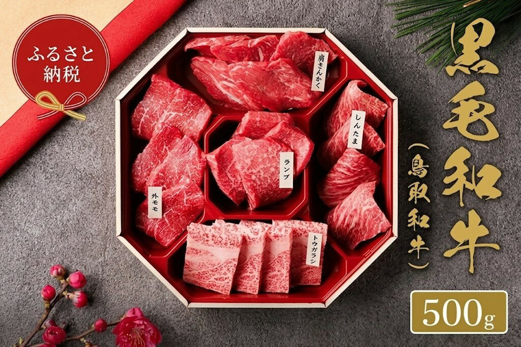 【ふるさと納税】【和牛セレブ】鳥取和牛 5種 焼肉食べ比べ 500g 和牛セレブ｜お肉ギフト専門店 【A4ランク以上使用の焼肉セット】冷凍 贈答 折箱 肉 和牛 鳥取県産 ブランド牛 お取り寄せ グルメ ご当地グルメ 送料無料 鳥取県 米子市
