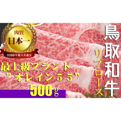 鳥取和牛 最上級A5ランクオレイン55 リブロース スライス（大）約500g 国産 牛肉 和牛 黒毛和牛 ロース