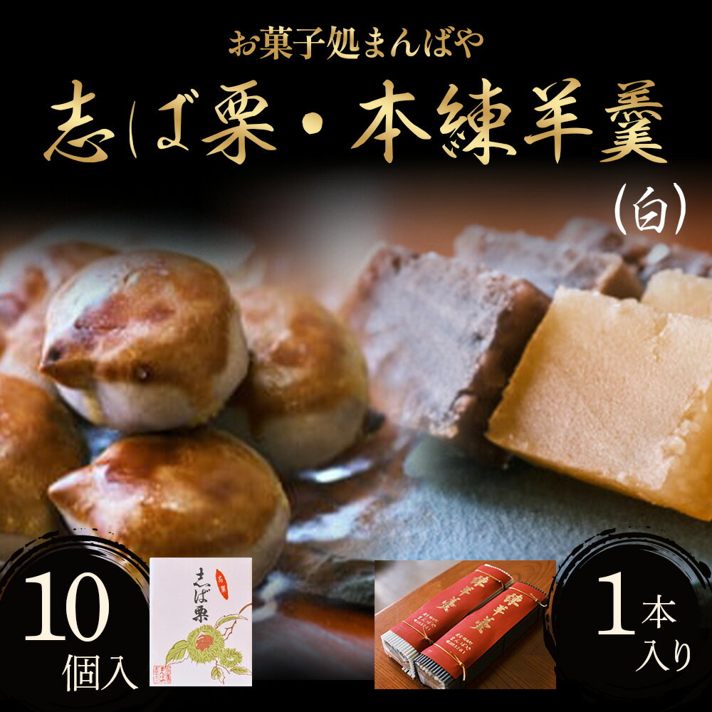 志ば栗と本練羊羹 (白) セット 名物 ご当地 和菓子 お菓子 おかし 銘菓 老舗 常温 栗 おやつ お茶うけ ようかん 手土産 スイーツ 送料無料