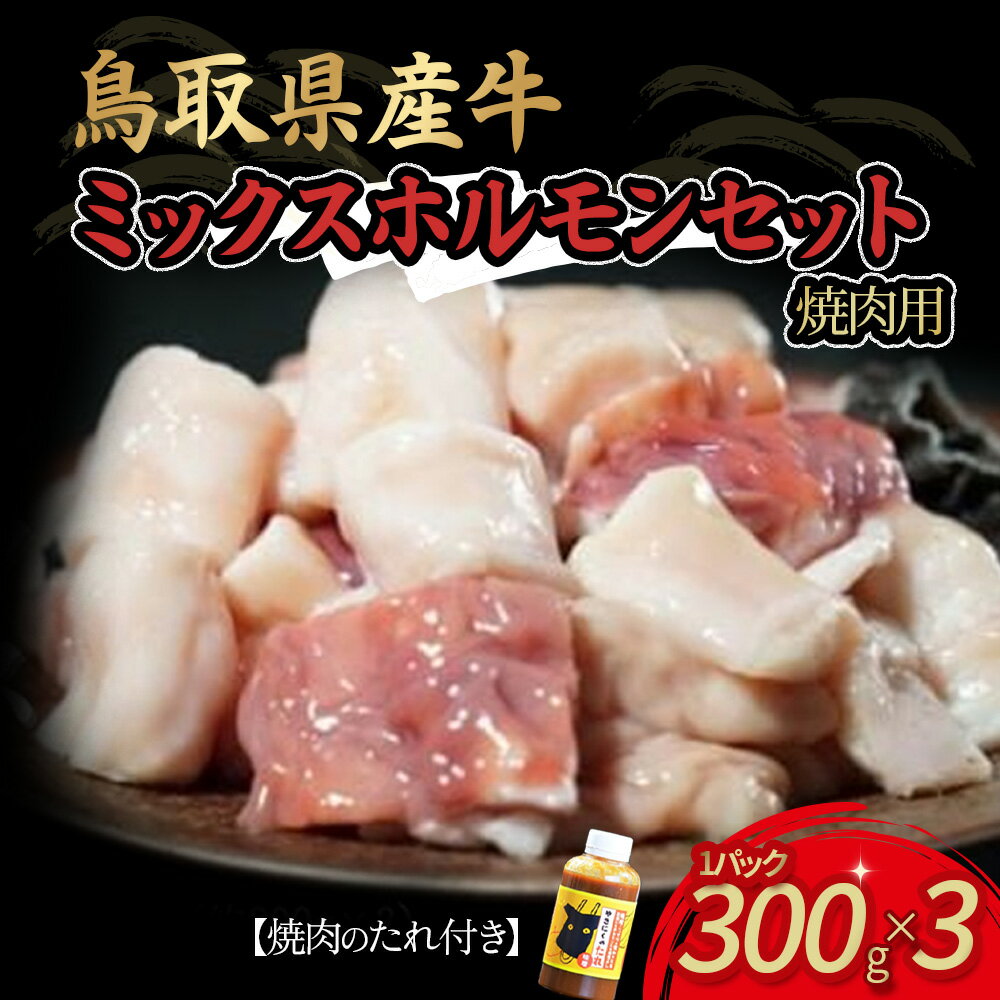 鳥取県産 牛 焼肉用ミックスホルモンセット 国産 ホルモン 焼肉 焼き肉 小分け