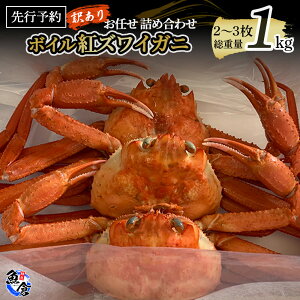 【ふるさと納税】【魚倉】ボイル 訳あり 紅ズワイガニ 詰め合わせ 1kgセット(足1〜2本なし含む) カニ詰め合わせ ベニズワイガニ 釜茹で 期間限定 カニ ズワイガニ カニ爪 ボイル 冷蔵 わけあり ずわいがに 鳥取県 倉吉市