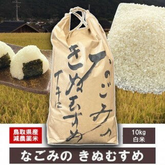 なごみの きぬむすめ (10kg) キヌムスメ 米 お米 鳥取県産 10kg 1袋 常温 配送 こめ コメ 少量 おためし 白米 精米 送料無料