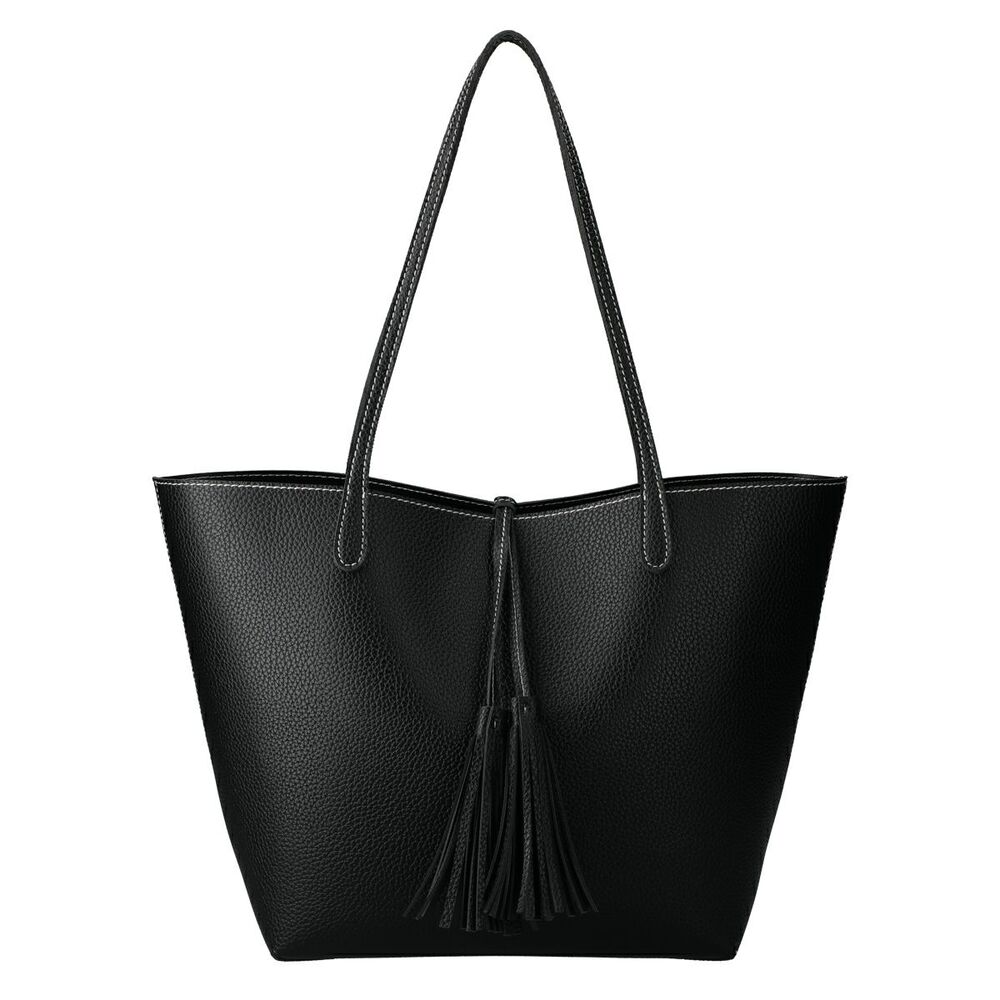 【ふるさと納税】バルコス トートバッグ（ブラック） BARCOS BarcosBlue タッセル付きトートバッグ ブラック プレゼント ギフト 贈り物 かばん 鞄 バック バッグ おしゃれ 黒 牛革 送料無料 バルコス