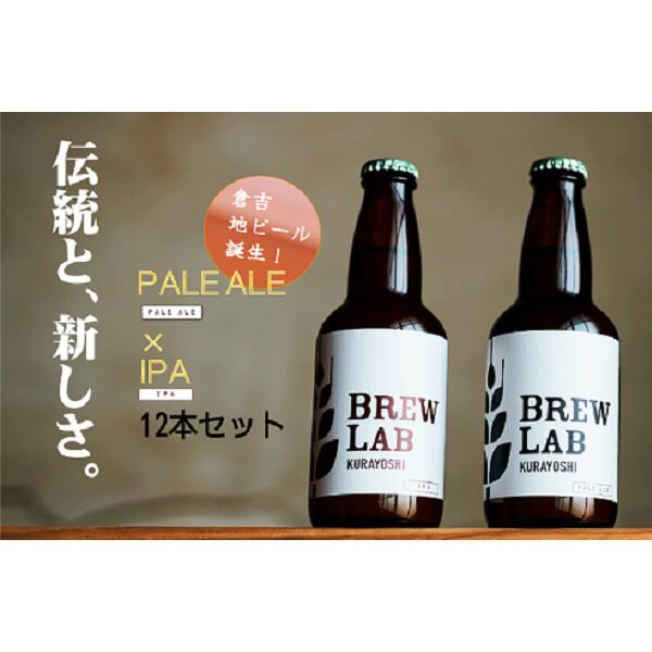 クラフトビール ペールエール & IPA(12本入) BREW LAB KURAYOSHI 飲み比べ セット ビール クラフトビール 酒 母の日 父の日 敬老の日