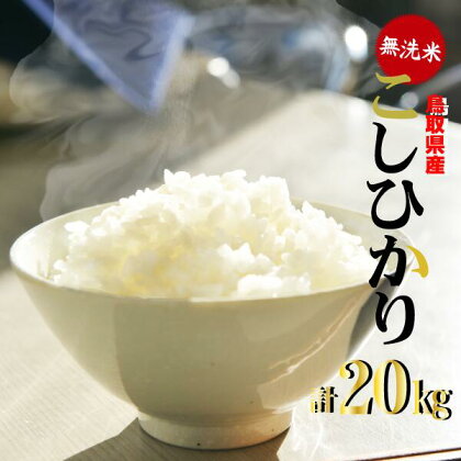 ＜ 無洗米 ＞ 鳥取県産 コシヒカリ 20kg 令和5年産 お米 米 こめ コメ 無洗米 白米 こしひかり コシヒカリ ご飯 ごはん 鳥取県 倉吉市 5kg×4袋