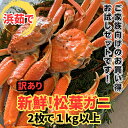 【ふるさと納税】【22025】鳥取網代港【訳あり】浜茹で！松葉ガニ1kgセット【さかなや新鮮組】