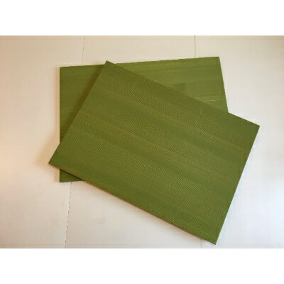 【ふるさと納税】智頭杉 ランチョンマット(マッチャ)2枚セット【1222290】