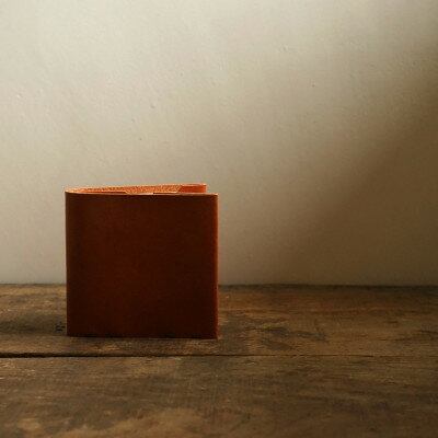 【ふるさと納税】純札入れ 牛革柿渋染【1444672】