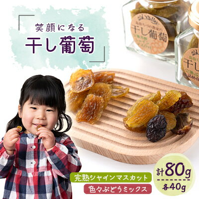 【ふるさと納税】笑顔になる干し葡萄【完熟シャインマスカット】【色々ぶどうミックス】瓶詰セット【1600781】