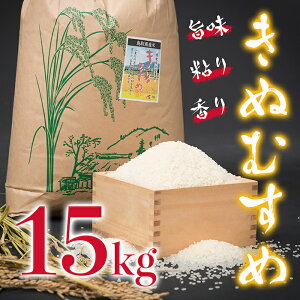 【ふるさと納税】お米 きぬむすめ15kg