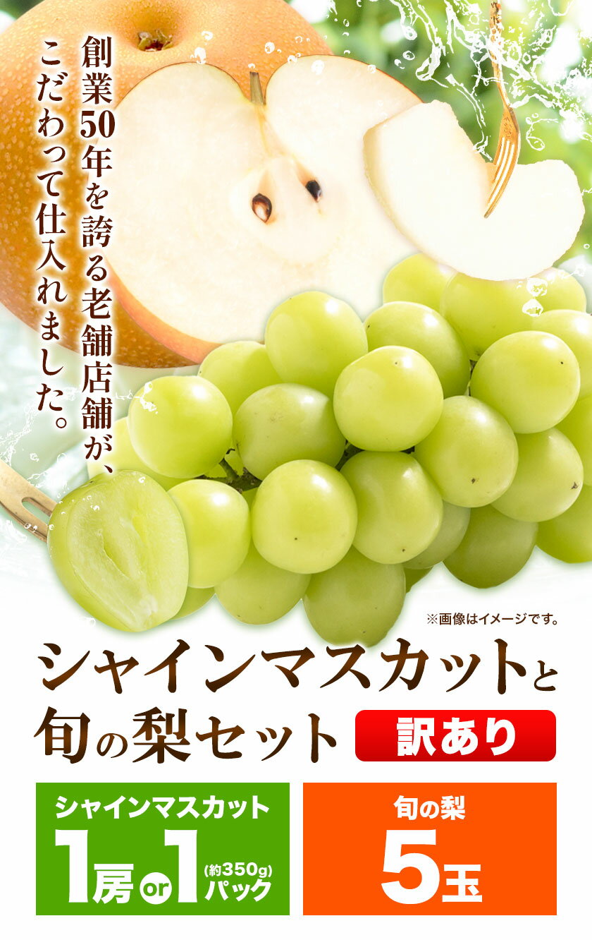 【ふるさと納税】【2026年先行予約】訳ありシャインマスカットセットと旬の梨 高間商店《2026年8月下旬-10月中旬頃出荷》 鳥取県 八頭町 果物 くだもの フルーツ マスカット ナシ なし ぶどう ブドウ