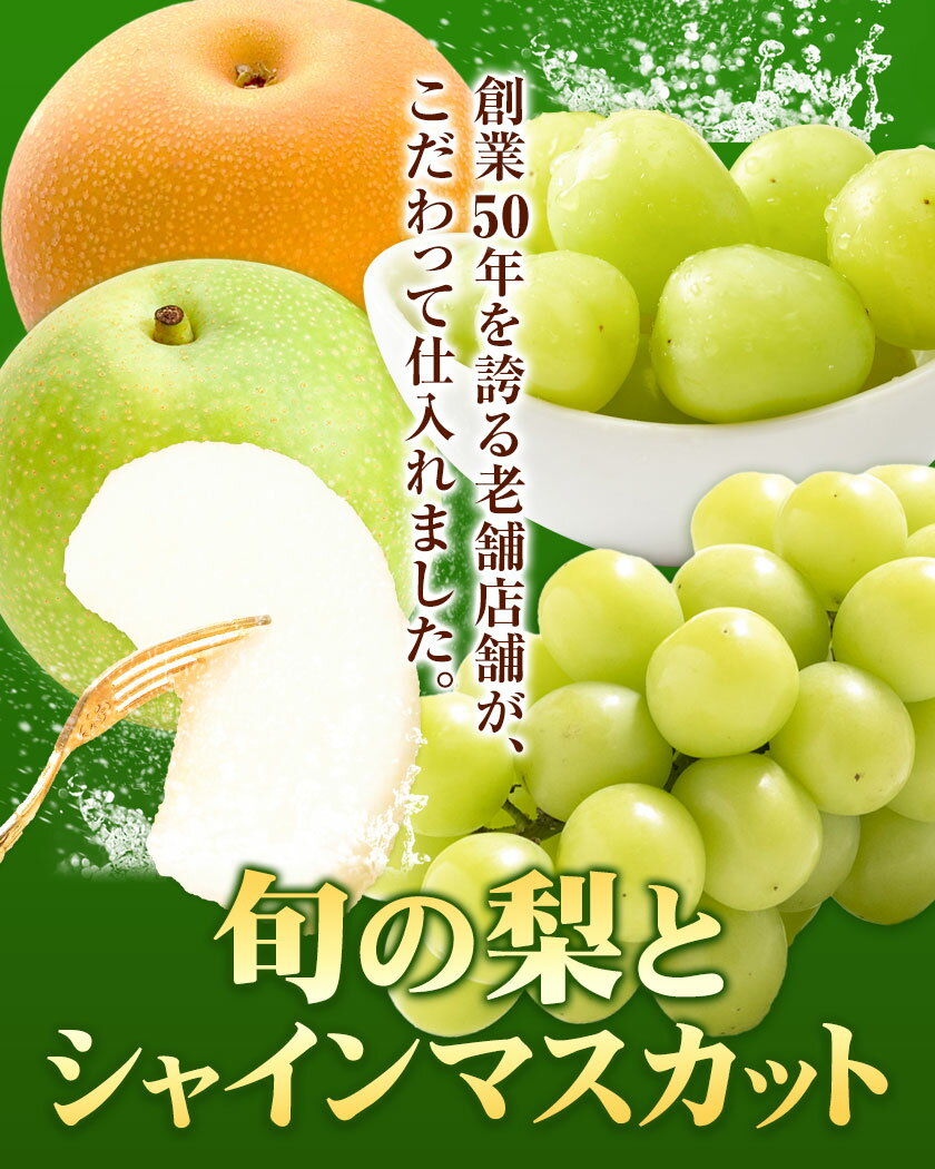 【ふるさと納税】【先行予約】梨 なし シャインマスカット と 旬 の 梨 セット (小) (大) 高間商店《2025年8月下旬-10月中旬頃出荷》 鳥取県 八頭町 果物 くだもの フルーツ マスカット ナシ ぶどう ブドウ