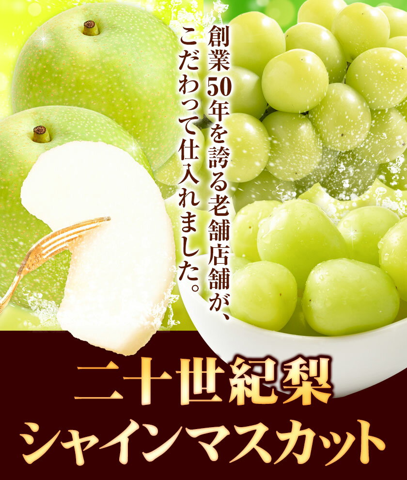 【ふるさと納税】【2026年先行予約】シャインマスカット と 二十世紀梨 の セット (小) (大)《2026年8月下旬-10月中旬頃出荷》鳥取県 八頭町 梨 なし ナシ マスカット 果物 フルーツ 秀品 厳選 甘い 果実　ふるさと納税　シャインマスカット　送料無料　二十世紀梨