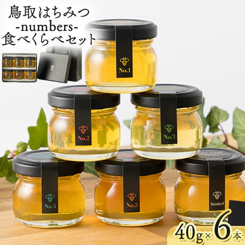 蜂蜜 鳥取はちみつ -numbers- 食べくらべセット 40g×6本[30日以内に出荷予定(土日祝除く)]大谷養蜂場 鳥取県 八頭町 非加熱 無添加 完熟 安全 健康 TOTTORI HACHIMITSU