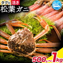 【ふるさと納税】 活き タグ付き 松葉ガニ カニ 選べる 500g 600g 700g 800g 900g 1kg 1杯 さんチョク《11月中旬から4月上旬頃出荷》鳥取県 八頭町 送料無料 蟹 かに 鍋 ズワイガニ ズワイ蟹 生 冷蔵