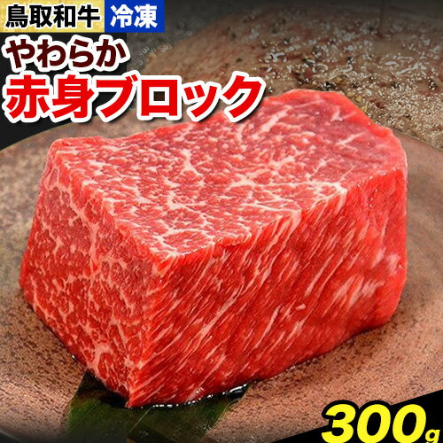 鳥取和牛 やわらか赤身ブロック 300g やまのおかげ屋《90日以内に出荷予定(土日祝除く)》鳥取県 八頭町 和牛 ブロック肉 ステーキ 送料無料 牛肉 肉 牛