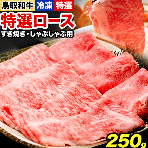 鳥取和牛 特選ロース すき焼き・しゃぶしゃぶ用(250g) 株式会社 やまのおかげ屋《90日以内に出荷予定(土日祝除く)》鳥取県 八頭町 和牛 牛肉 牛 すき焼き しゃぶしゃぶ 送料無料