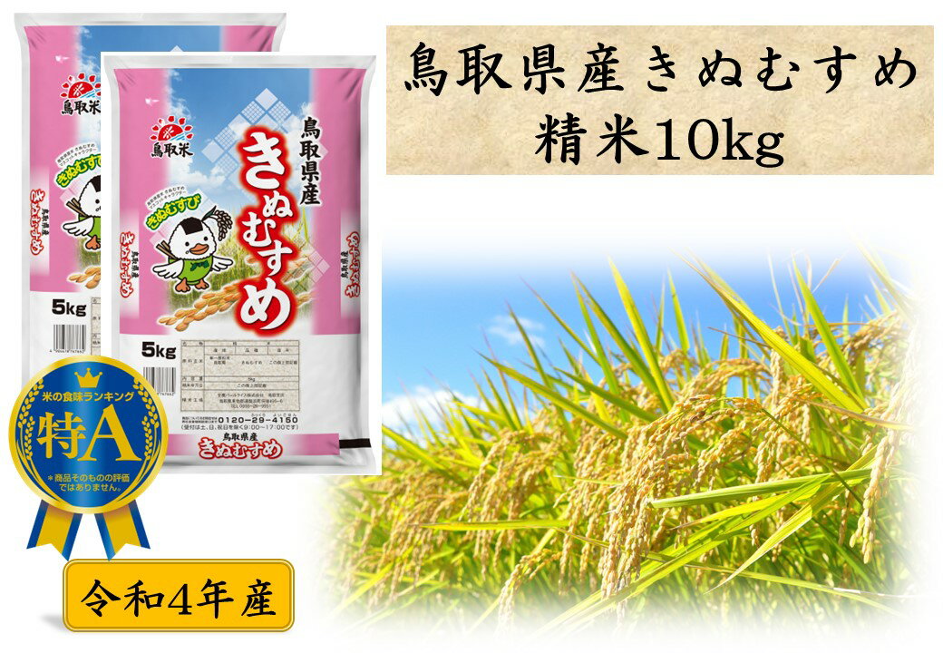 【ふるさと納税】鳥取県産きぬむすめ◇精米10kg◇令和4年産...