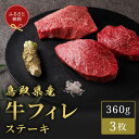 【ふるさと納税】【和牛セレブ】鳥取県産牛ヒレステーキ 120g×3枚 | 肉 お肉 にく 食品 鳥取県産 人気 おすすめ 送料無料 ギフト