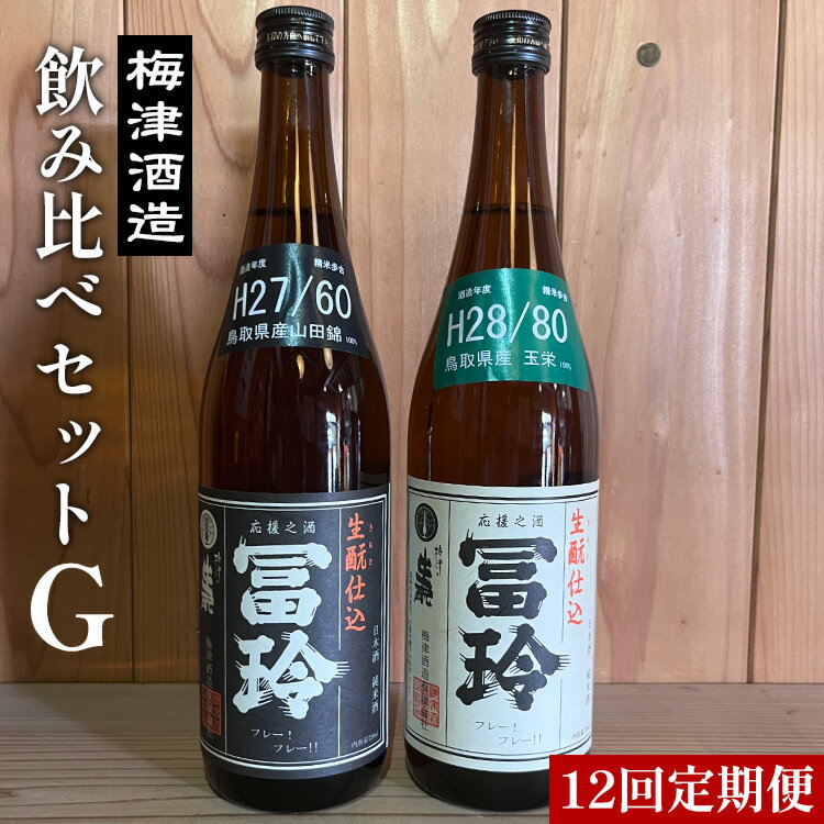 【12回定期便】梅津酒造の飲み比べセットG （720ml×2本）※着日指定不可※離島への配送不可