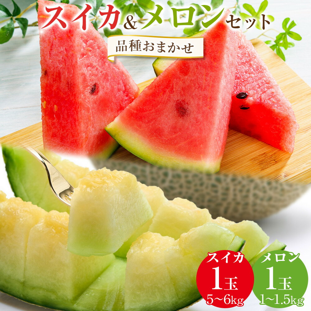 【ふるさと納税】252.【先行予約】【品種はおまかせ】スイカ(5〜6kg×1玉)+メロン(1〜1.5kg前後×1玉)セット鳥取県産◇ ≪すいか 果物 フルーツ ...